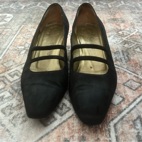 YSL authentic Vintage black suede slip on shoes - Picture 3 of 11
